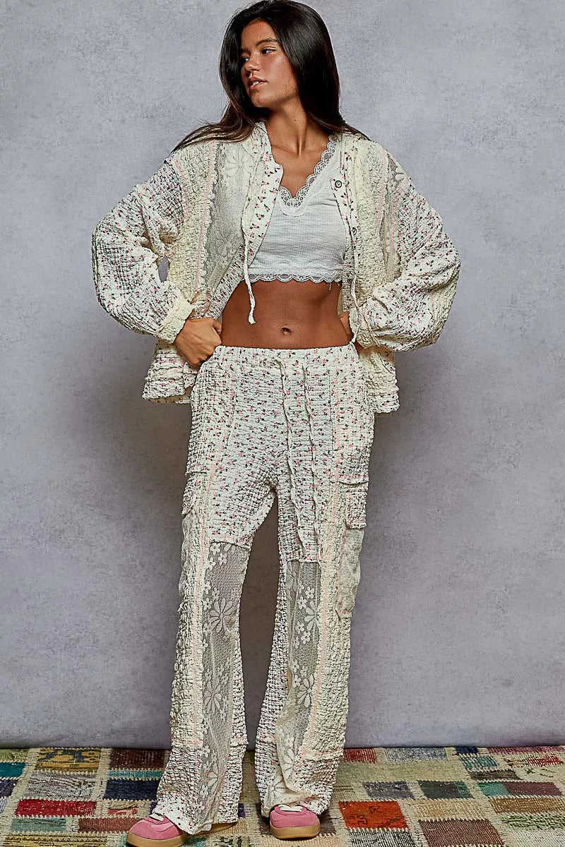 POL Womens Hooded Lace Jacket Floral Cream Balloon Sleeve with Stitch Detail e56c41c2-fde8-4205-a6fb-5a0a4f60569b-Max-Origin Trendsi