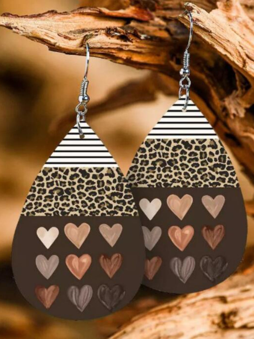 Faux Leather Dangle Earrings Heart Leopard Pattern Women Alloy Fashion Earrings Style D One Size e573c6f6-c87f-4794-b7cd-4ce7c9b82940-Max Trendsi
