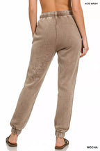 Zenana Womens Fleece Sweatpants Mocha Brown Acid Wash with Pockets e5a7ae14-01fd-4ee3-90cd-13e84044abcd-Max-Origin Trendsi