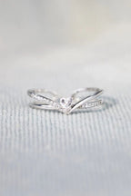 Inlaid Zircon Heart Open Ring 925 Sterling silver Adjustable Jewelry e5f9d58a-9221-49bd-ab05-4f31eb7b879c-Max Trendsi
