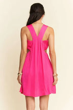 Davi & Dani Mini Dress Hot Pink Washed Satin Cutout Skirt Wide Straps e620f17e7cbd4126acbf6e79e7daa0d6-Max-Origin Trendsi