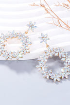 Dangle Earrings Rhinestone Flower Round Women Fashion Jewelry e62c2bfb-e253-4339-933c-148cdc4ea558-Max Trendsi