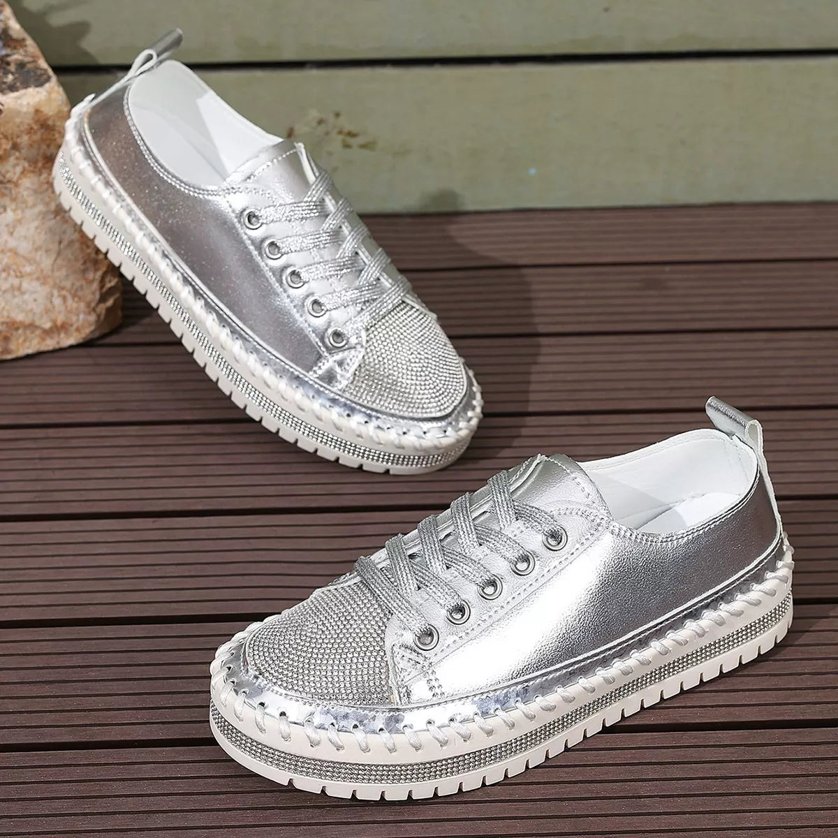 Women Sneakers Round Toe Platform Pu Leather Rhinestone Flat Shoes e640c721-f2a2-46c4-9572-6d0c6639c208-Max-Origin Trendsi