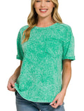 Zenana Halo Washed Relaxed Fit T-Shirt
