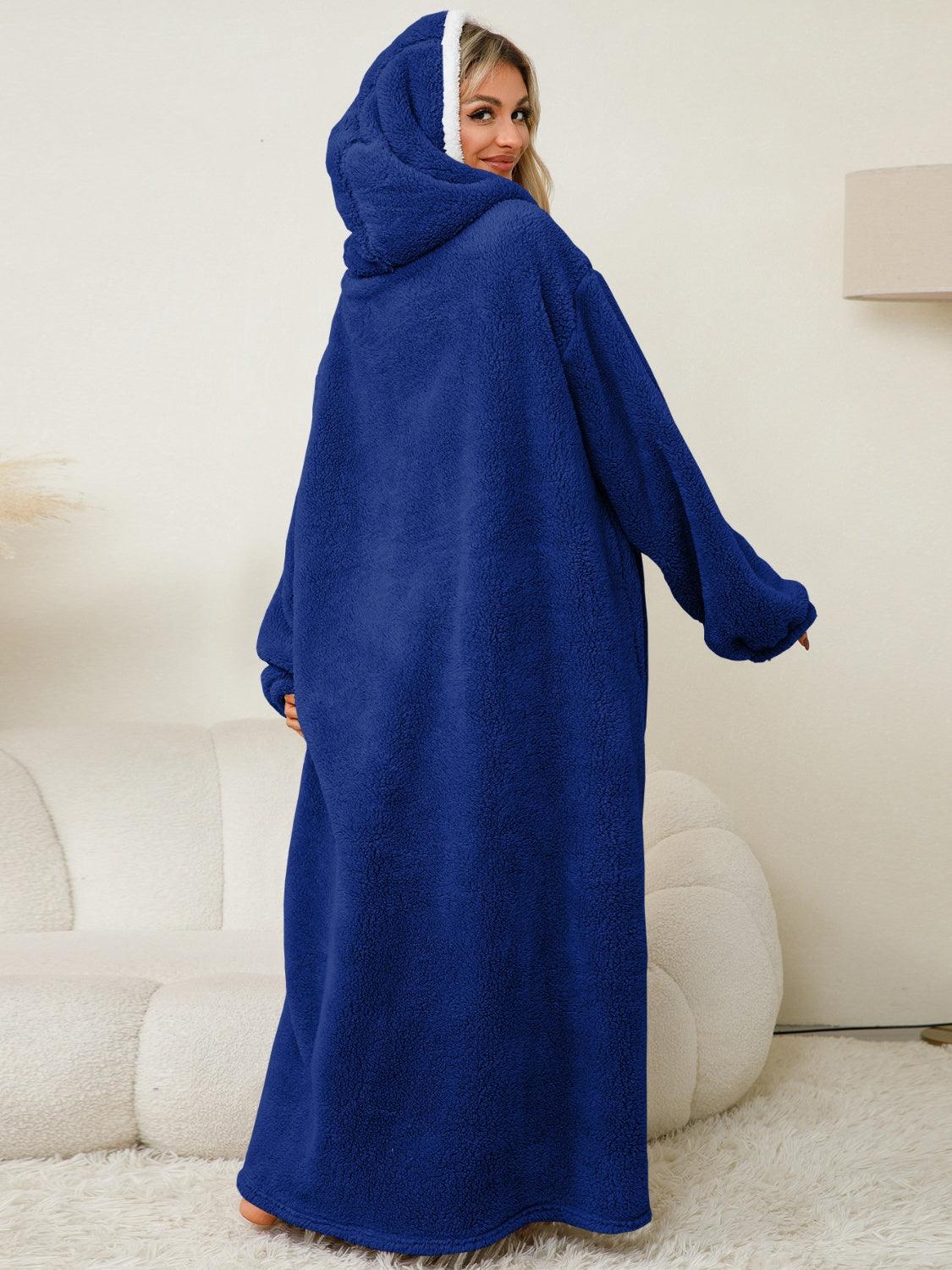 Hooded Lounge Dress Oversized Soft Pocketed Contrast Long Sleeve e6aabb2c-ec47-4b53-aa1e-575559fc8de2-Max Trendsi