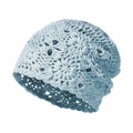 Crochet Floral Beanie Hat - One Size, Cotton, Imported