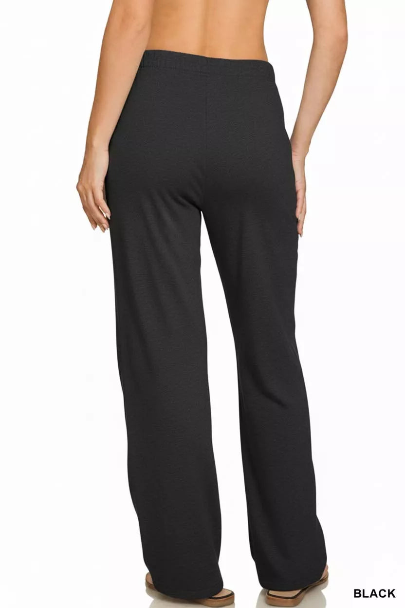 Zenana Womens Fleece Sweatpant Black Drawstring with Pockets e6fc8f40-15bb-4feb-b5d0-eb8614acbcbf-Max-Origin Trendsi