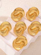 Stud Earrings Titanium Steel Spiral 18K gold-plated Women Jewelry e70a2653-4aec-4d91-a789-faa2a5d9e8f1-Max Trendsi