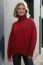 Basic Bae Turtleneck Sweater Viscose Long Sleeve Oversized Knitwear e7129cae-9102-44e3-9d8b-ab505f2f76cf-Max Trendsi