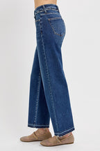Women's Bootcut Jeans - Dark Wash Tummy Control RISEN USA Denim Pants e7186471-7dd6-47e4-a4d4-944e73d25f38-Max Trendsi