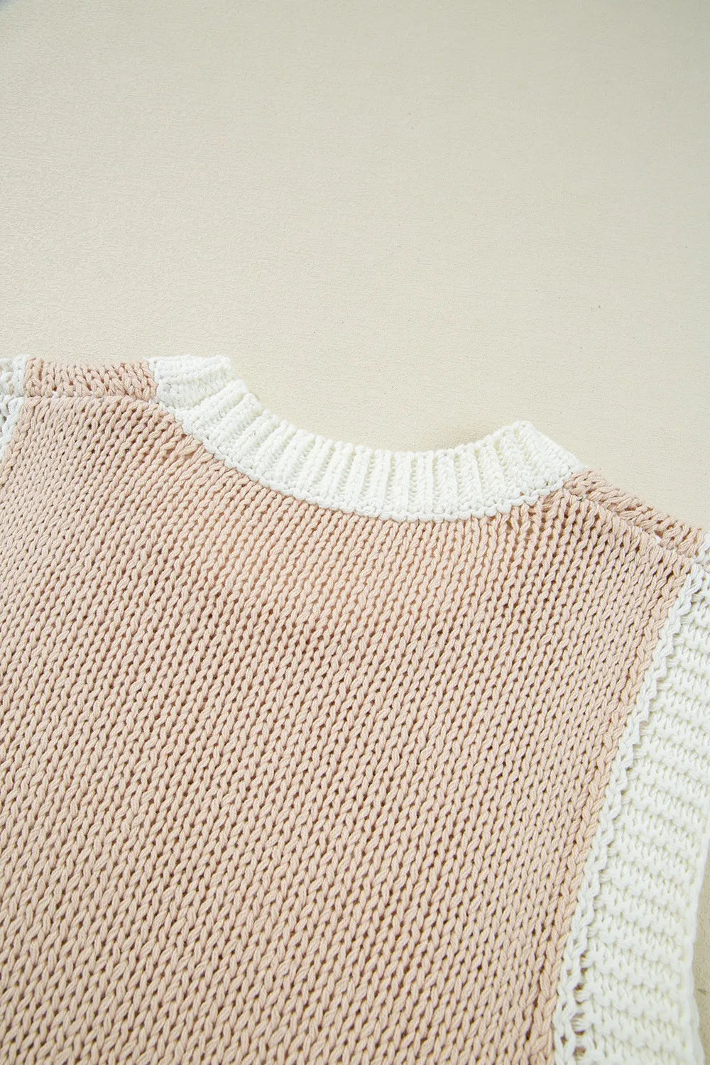 Knit Top Sleeveless Round Neck Horseshoe Contrast Sweater Vest e734c8e3-a089-4be9-94f0-ef0aa87c5a74-Max-Origin Trendsi