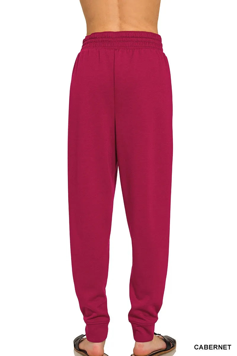 Zenana Sweatpants Drawstring Scuba with Pockets Burgundy e755fb58ee3c4c8798ae7152199c2db0-Max-Origin Trendsi