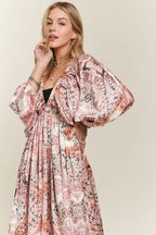 ADORA Midi Dress Printed V-Neck Batwing Long Sleeve e7ba12dd-716f-449a-acbc-b6a8faec4c53-Min Trendsi