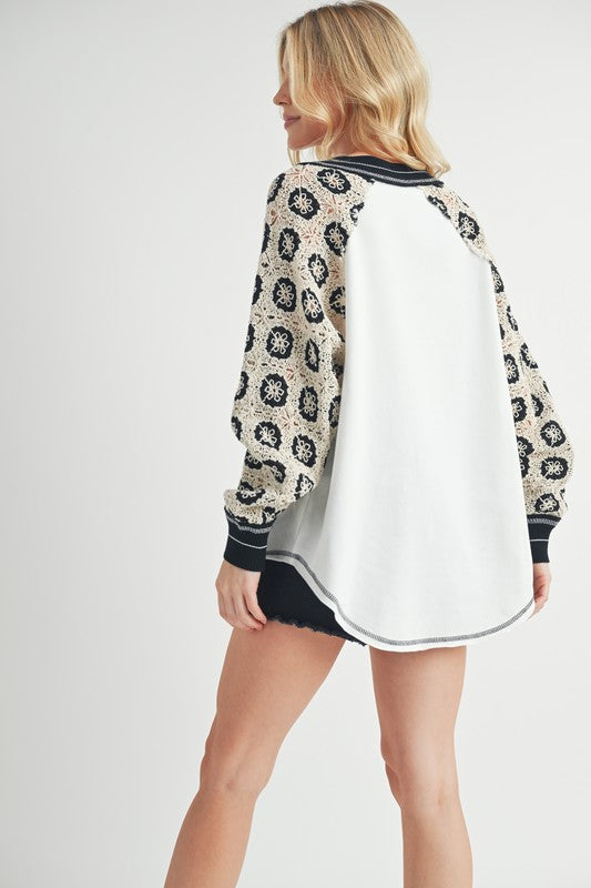 Aemi+Co Women Top V Neck US Stock Crochet Floral Long Sleeve Blouse e7e43a76-22fe-4ed9-a154-bb6809cdd180-Max Trendsi