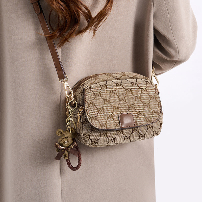 Adjustable Strap Mini Crossbody Bag in PU Leather, Imported