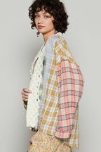 POL Plaid Cardigan Raw Edge Open Front Long Sleeve e7f97c90-ee02-44bc-b362-89f44f37cad0-Max Trendsi