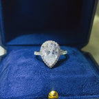 Silver Ring 2 Carat Moissanite White Teardrop Stone 925 Sterling Jewelry White e8192cbe-6f28-4cad-801e-349e3732cf87-Max-Origin Trendsi