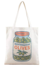 Fame Mediterranean Olive Pattern Tote Bag