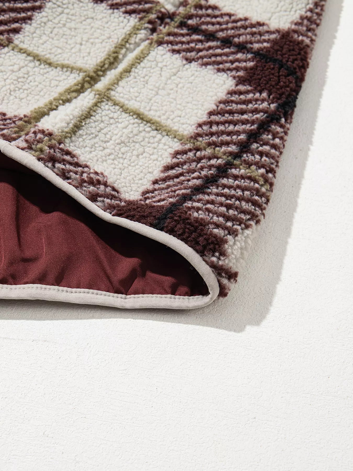 Women's Plaid Thick Fleece Jacket Buttoned Stand Collar Outwear e8d58434cea94550b0620b0ea371ebc1-Max-Origin Trendsi