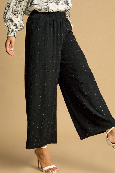 Umgee Linen Pants Black Rhinestone Embellished High Waisted Plus Sizes e8f9a063-e516-4d02-89c3-1769066e6c49-Min Trendsi