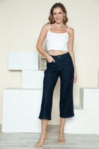 Judy Blue US Crop Wide Leg Jeans Side Seam Braid Detail Denim Capri e91caeab-03e4-4575-aba5-249edf53bc90-Max Trendsi