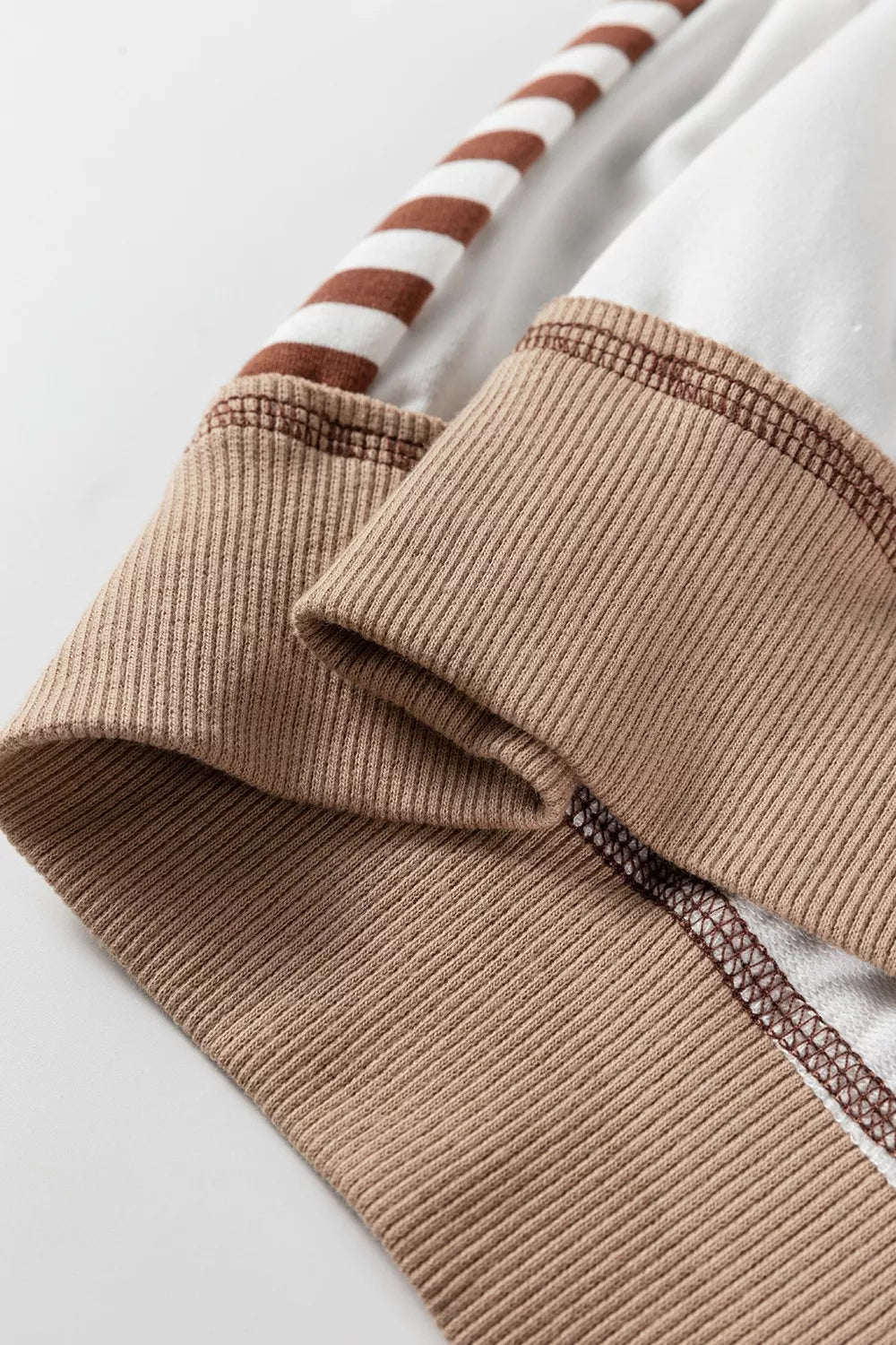 Womens Sweatshirt Stripe Colorblock Patchwork Contrast Stitching Top e95a2ddc-6f07-4408-9c68-3838c3e121bb-Max-Origin Trendsi