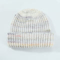 Women Knit Hat Thermal Contrast Colorblock Woolen Acrylic Blend Warm Hats Cream One Size e9713869-a269-4399-9302-4e59d219105f-Max Trendsi