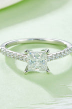 Murray Silver Ring 1.21 Carat Moissanite 925 Sterling Side Stone Ring with Box e9824304ce07435b9d1047f307bd78b0-Max Trendsi