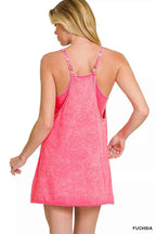 Zenana Cami Mini Dress Fuchsia Acid Washed Mini Dress With Built-in Romper Liner e9cee1f2-247a-4da5-b5ea-7e32b4c1c5b7-Max-Origin Trendsi