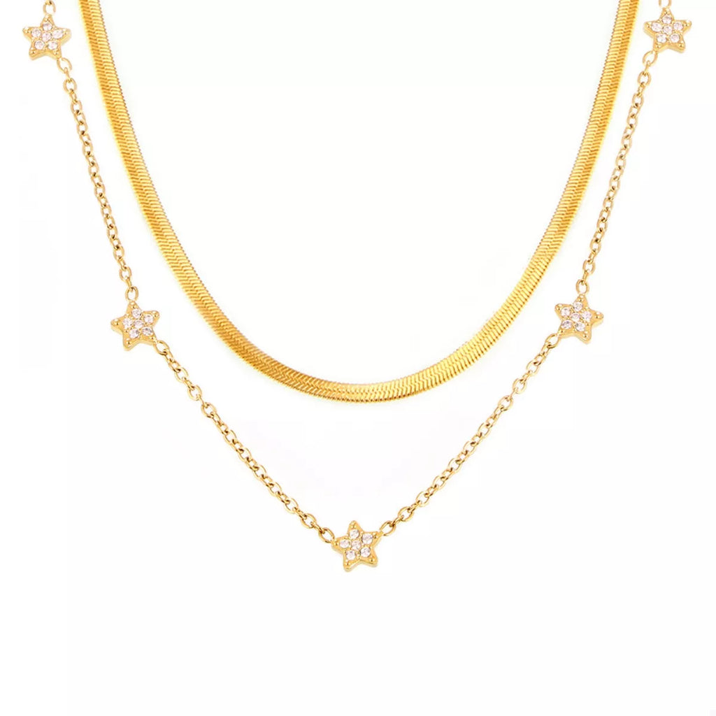 18K Gold-Plated Women's Necklace with Zircon Accents 2-Piece Jewelry ea993472-13b6-42e9-b6a0-22b3d24728df-Max-Origin Trendsi