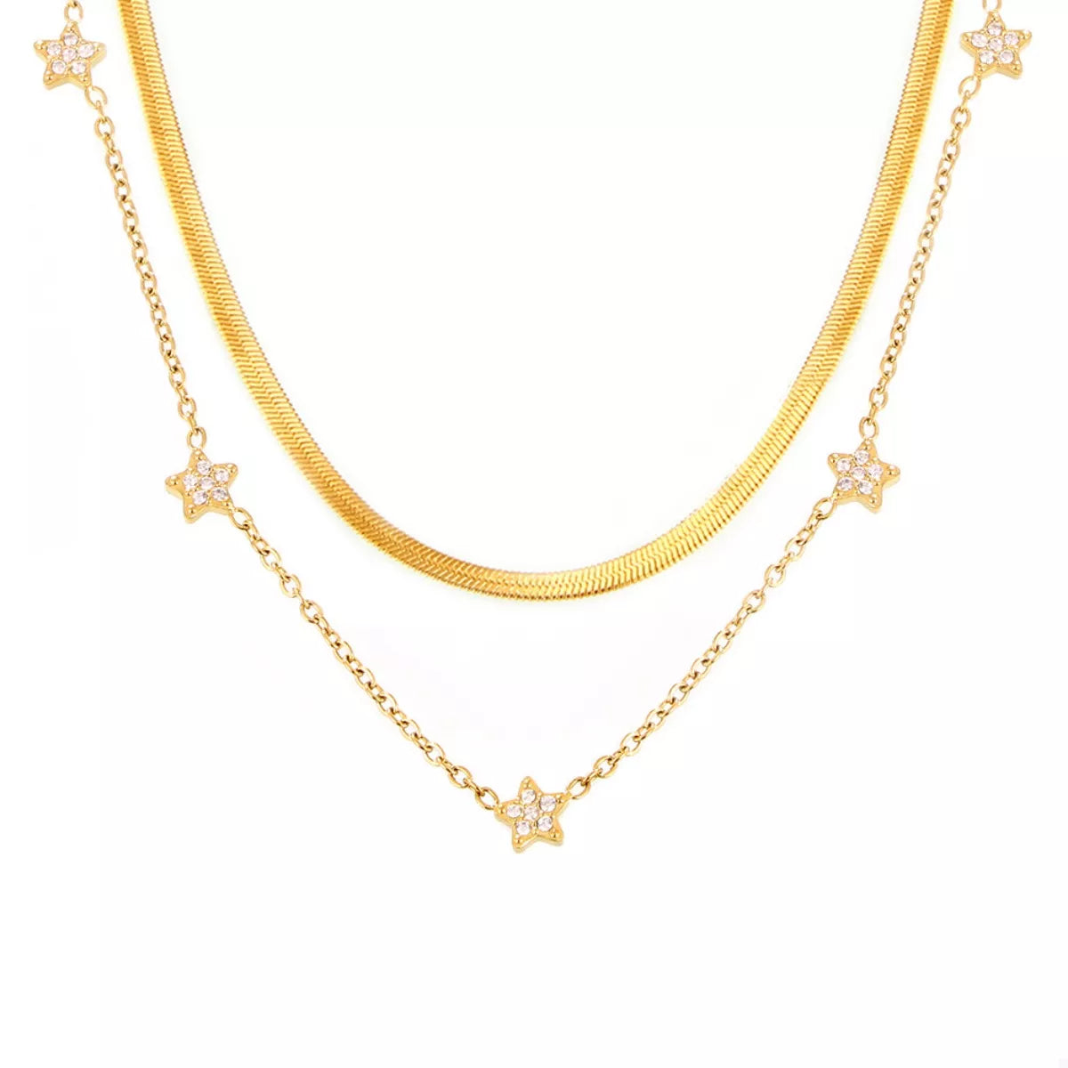18K Gold-Plated Women's Necklace with Zircon Accents 2-Piece Jewelry ea993472-13b6-42e9-b6a0-22b3d24728df-Max-Origin Trendsi