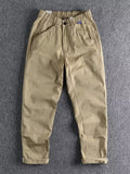 Men's Plus Size Casual Elastic Waist Cargo Pants with Pocket Design
