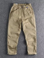 Men's Plus Size Casual Elastic Waist Cargo Pants with Pocket Design