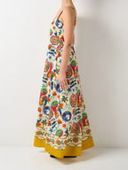 Maxi Cami Dress Summer Colorful Printed Square Neck Ruffled eace7e12b4a0422897ad56724f984009-Max-Origin Trendsi