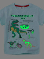 Boy's T-Shirt Cotton Children's Aqua Blue Dinosaur Graphic Print Short Sleeve Top eae423c0-93dd-4c7d-b271-28409180745a-Max-Origin Trendsi