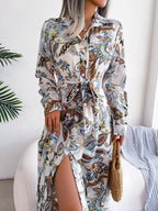 Midi Dress Floral Tied Printed Long Sleeve Shirt Dresses eaefcbf9-c11b-40b9-9e8a-206922a8d735-Max Trendsi