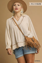 Umgee Women's Blouse Linen Scallop Hem Long Sleeve Top eb0b3c90-be34-425b-8fa2-9b6bac4e2536-Max-Origin Trendsi