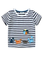Children's Crab Striped Crew Neck T-Shirt Black eb3555b1-8108-4f59-9465-b845db6b79a5-Max-Origin Trendsi