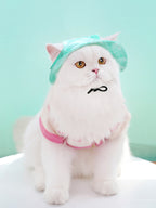 Adjustable Pet Visor Hat with Three Size Options - Polyester Material, Imported