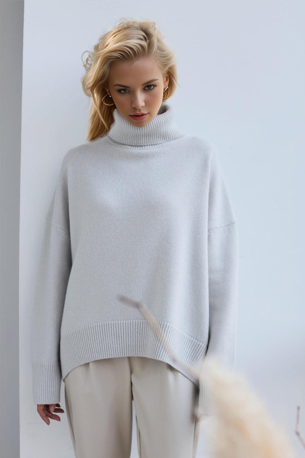 Basic Bae Turtleneck Sweater Viscose Long Sleeve Oversized Knitwear ec00c9e4-7184-4d30-9d07-3d636b093324-Max Trendsi
