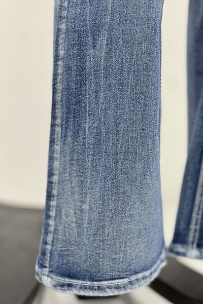 Women's Jeans Start Back Embroidered Pockets Light Washed Denim Bootcut Pants ec496aee-2d00-42da-b172-eff243970238-Min Trendsi