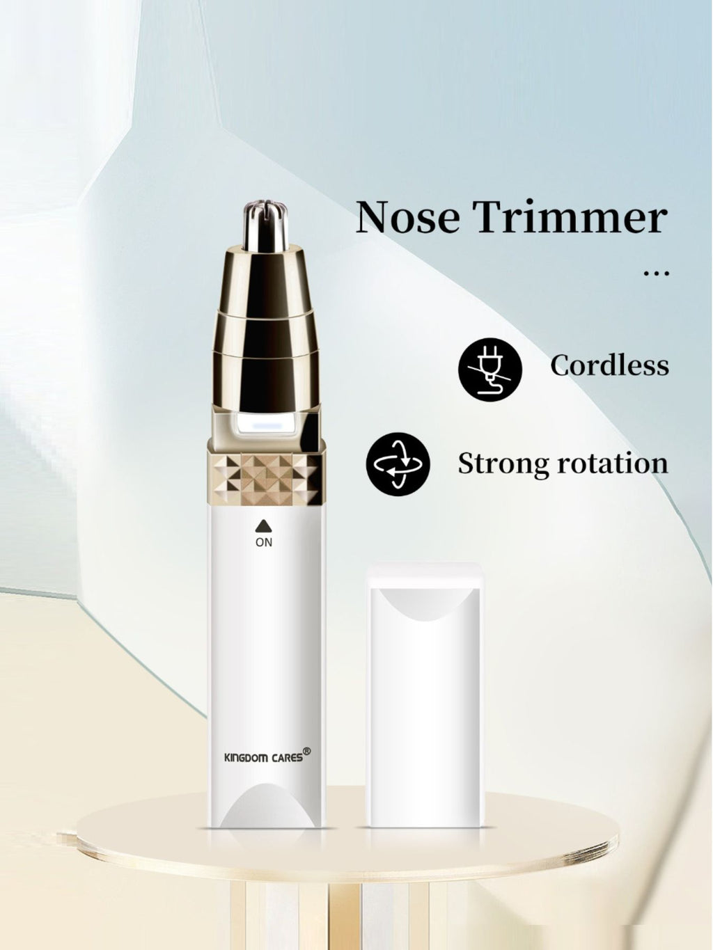 Portable Electric Nose Hair Trimmer, 2-Piece Set, ABS Material