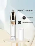 Portable Electric Nose Hair Trimmer, 2-Piece Set, ABS Material
