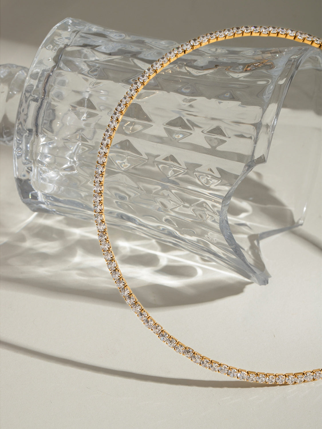 18K gold-plated Necklace Stainless Steel Jack&Din Inlaid Zircon Round Chocker ecb9f423-8445-480e-afb9-d9d67127b597-Max Trendsi