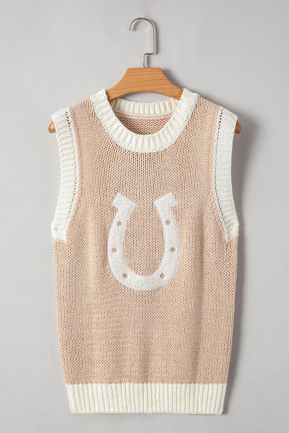 Knit Top Sleeveless Round Neck Horseshoe Contrast Sweater Vest ecf513d9-55f3-485f-8be5-b6c03ac714b8-Max-Origin Trendsi