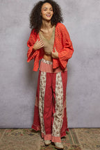 POL Knit Cardigan Neon Orange Open Front with Crochet Patterns ecfdde9f-9685-4920-81c1-7e4c88b8297b-Max-Origin Trendsi