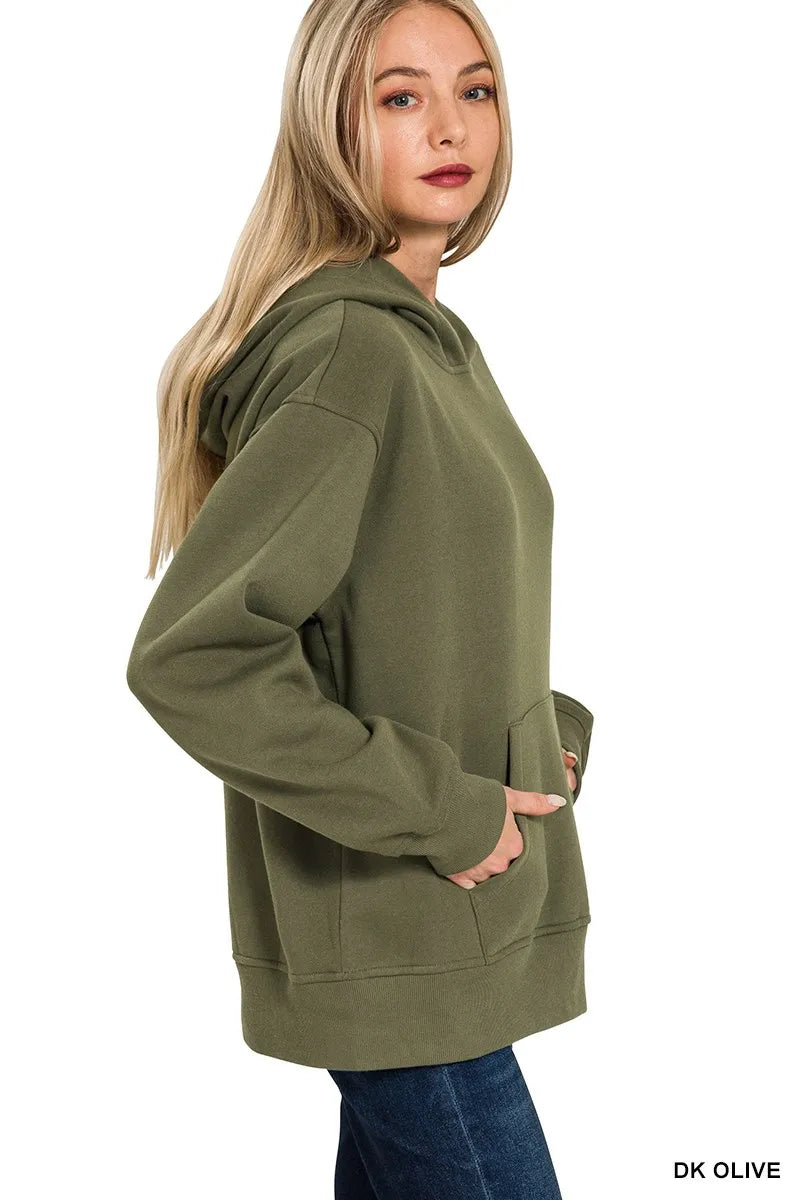 Zenana Fleece Kangaroo Pocket Hoodie ed3a557fa1a44a39bd95b31ab3156ce8-Max-Origin Trendsi