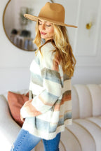 Haptics Sweater Cardigan Button Down Stripe Soft Fuzzy Single Breasted ed51e9ad-7ccd-4df2-b090-e182f1f35a07-Max Trendsi