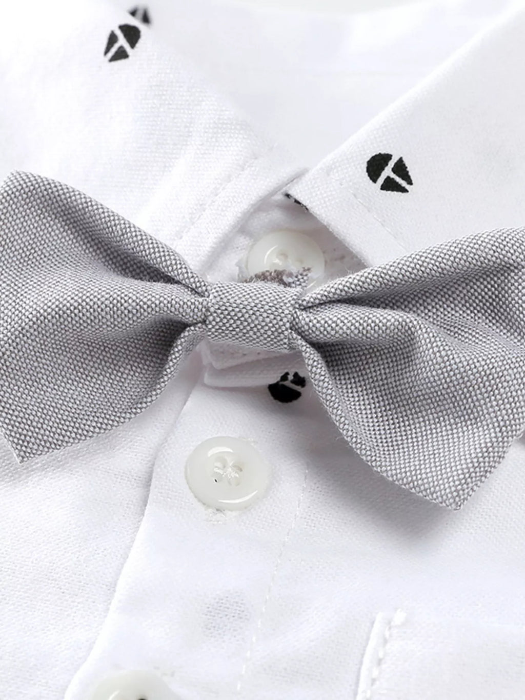 Boy's Outfit Set Cotton Button Up Shirt and Pants Overall 4 Pcs for Children ed61ef4cd9904baf822e5dc731fe1954-Max-Origin Trendsi