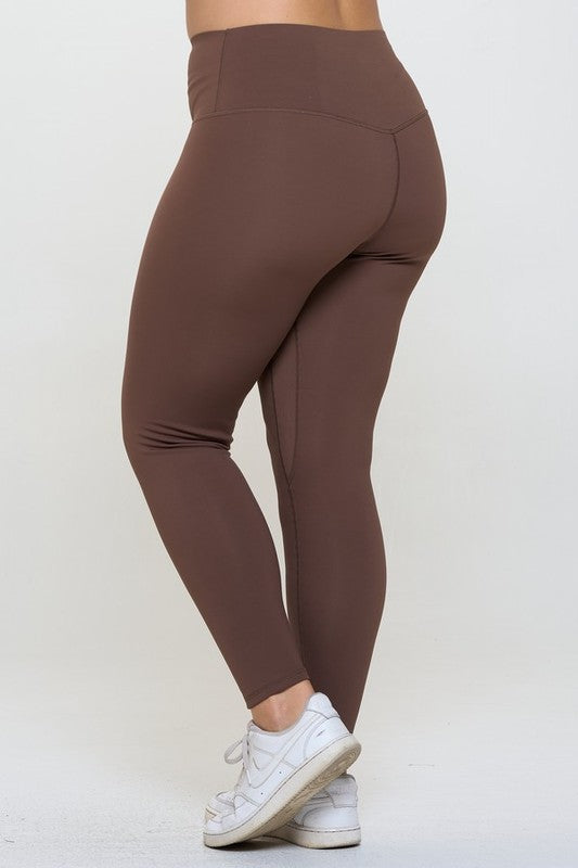 Yelete USA Leggings Coffee Brown Full Size Fleece Lined High Waisted Pants eda86b01-bfc4-4eaf-850f-95005ff0035c-Max Trendsi
